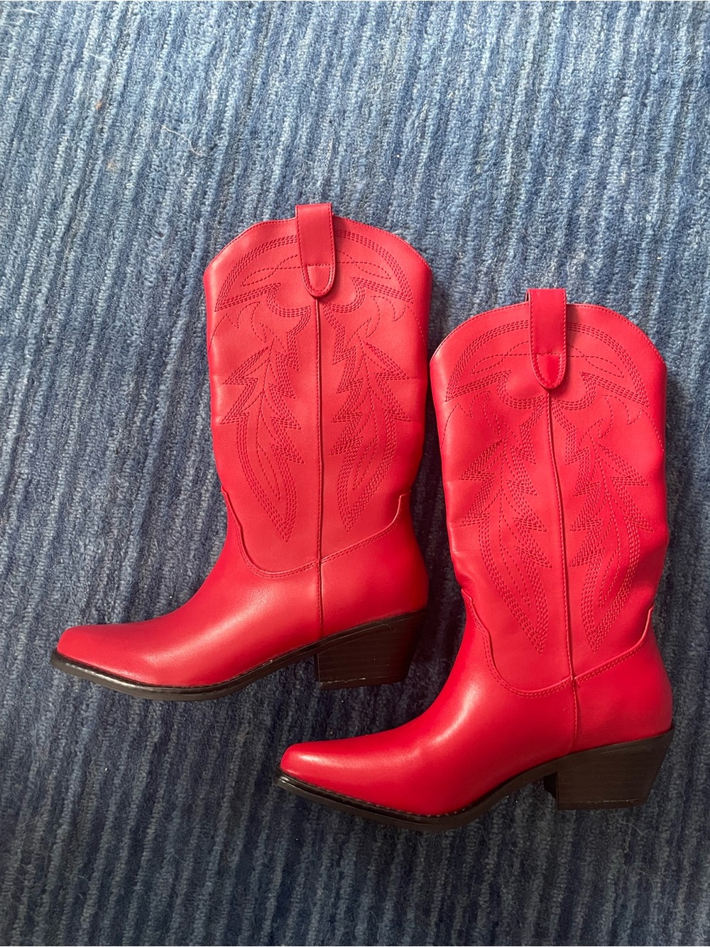 Red cowboy boots